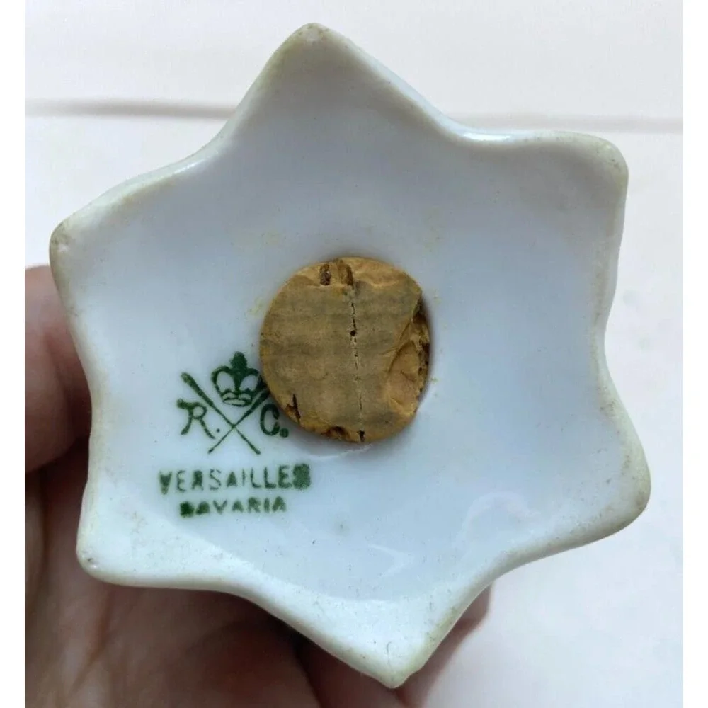 Vintage Royal Crown Versailles Bavaria Hat Pin‎ Holder Shaker Hand Painted Cork